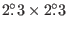 $2\hbox{$.\!\!^\circ$}3 \times 2\hbox{$.\!\!^\circ$}3$